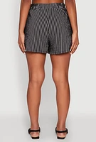 Womens Striped Shorts, L