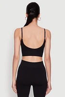 Womens Textured Knit Cropped Cami Top,