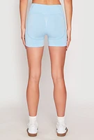 Womens Seamless Contrast Detail Biker Shorts,
