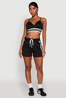Womens Varsity Striped Detail Bralette,