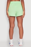 Womens Chambray Cargo Pocket Sweatshorts,
