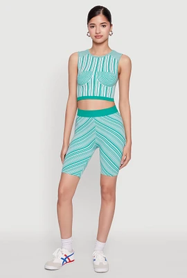 Womens Seamless Patterned Biker Shorts,