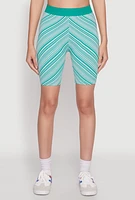 Womens Seamless Patterned Biker Shorts,
