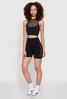 Womens Seamless High Waisted Bike Shorts with Laser Cut,