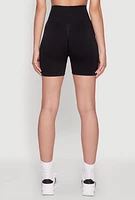 Womens Seamless High Waisted Bike Shorts with Laser Cut,