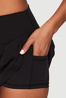 Womens Tiered Active Shorts,
