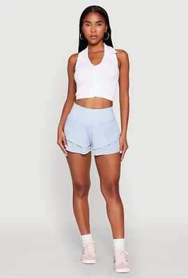 Womens Tiered Active Shorts,