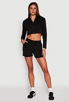 Womens Fleece Lined Zip Front Hooded Sweatshirt,