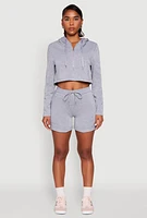 Womens Fleece Lined Zip Front Hooded Sweatshirt, Grey, Size XL