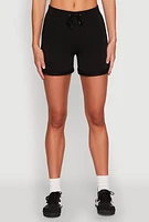 Womens Fixed Cuff Drawstring Sweatshorts,