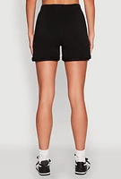 Womens Fixed Cuff Drawstring Sweatshorts,
