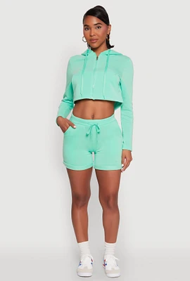 Womens Fixed Cuff Drawstring Sweatshorts,