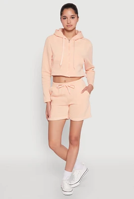 Womens Fixed Cuff Drawstring Sweatshorts,