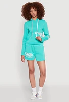 Womens Flawless Graphic Pullover Hoodie, Green,