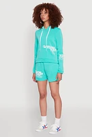 Womens Flawless Graphic Pullover Hoodie, Green,