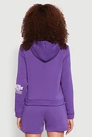Womens Flawless Graphic Pullover Hoodie, Purple,