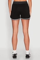 Womens 94 Graphic Denim Trim Shorts,