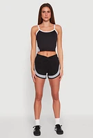 Womens Marled Detail Dolphin Shorts,