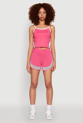 Womens Marled Detail Dolphin Shorts,