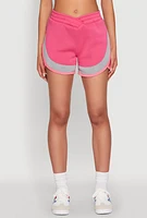 Womens Marled Detail Dolphin Shorts,