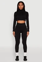 Womens High Waist Seamless Leggings, S-M