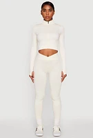 Womens Seamless Mineral Wash Crop Track Jacket,
