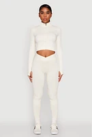 Womens Seamless Mineral Wash Ruched High Waisted Leggings, White, Size L