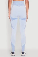Womens Striped Detail Two Tone Leggings,