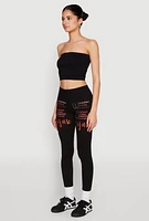 Womens She Is Me Graphic Leggings, Black, Size XL
