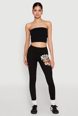 Womens Nope Not Today Bear Leggings, Black, Size M