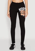 Womens Nope Not Today Bear Leggings, Black, Size M