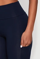 Womens High Waist Cropped Pocket Leggings,