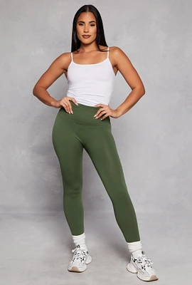 Womens Fleece Lined High Waist Leggings,