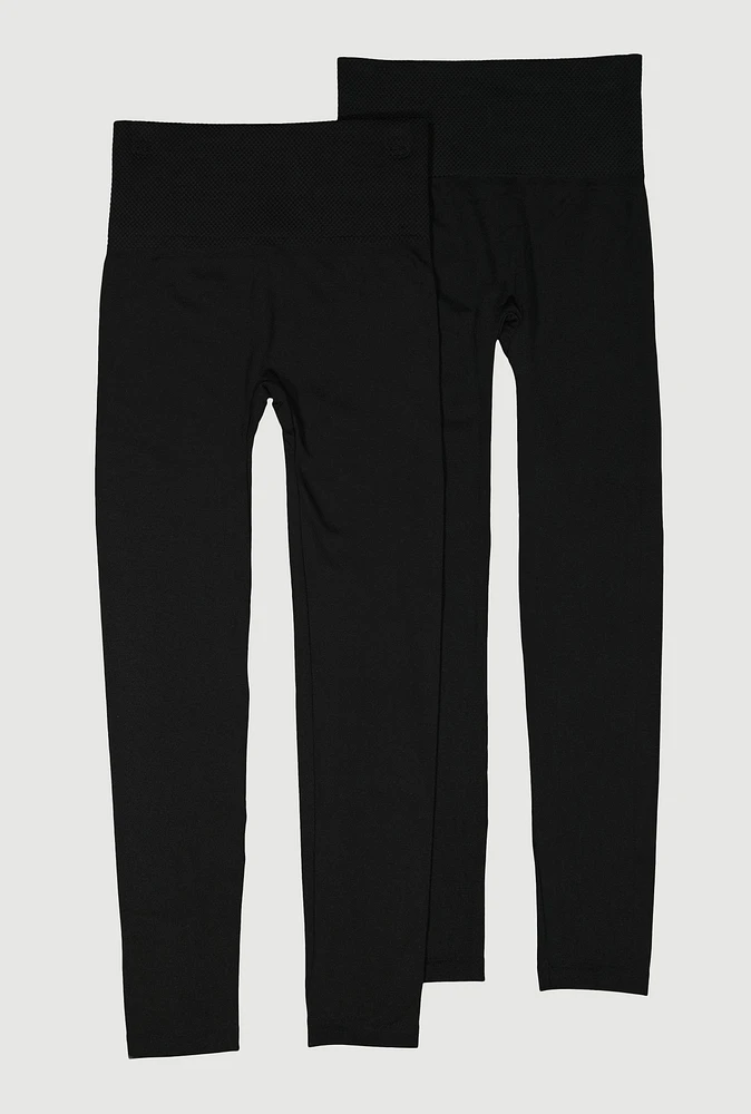 Womens High Waist Leggings 2 Pack,