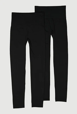 Womens High Waist Leggings 2 Pack,