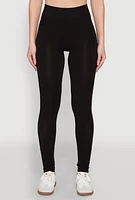 Womens Side Pocket High Waist Leggings, Black, Size L-XL