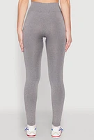 Womens Side Pocket High Waist Leggings, Grey, Size L-XL