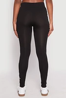 Womens Good Vibes Graphic High Waist Leggings, Black, Size L-XL