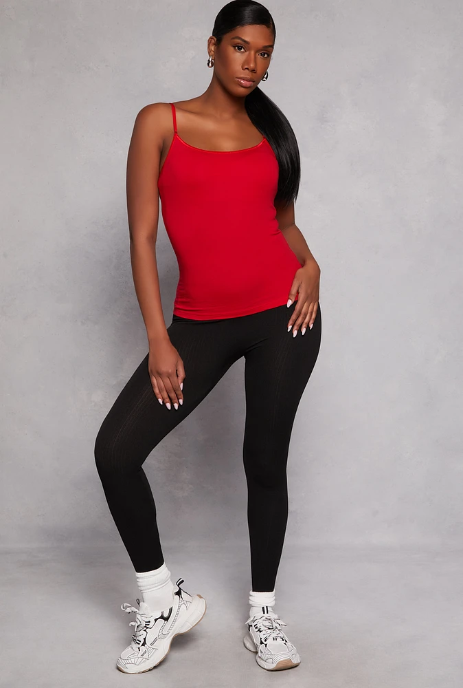 Womens Fleece High Waisted Leggings, Black, Size S-M