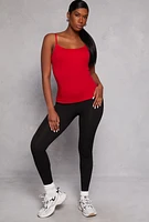 Womens Fleece High Waisted Leggings, Black, Size S-M