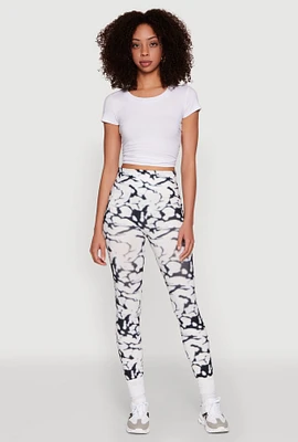 Womens Tie Dye Print Leggings, Multi, Size S-M