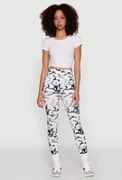 Womens Tie Dye Print Leggings, Multi, Size S-M
