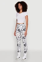 Womens Tie Dye Print Leggings, Multi, Size S-M
