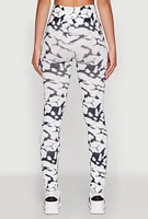 Womens Tie Dye Print Leggings, Multi, Size S-M