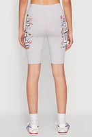Womens Living My Best Life Graphic Print Biker Shorts,