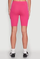 Womens Brooklyn New York Biker Shorts, Pink, Size S