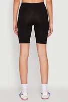 Womens Nope Not Today Bear Graphic Biker Shorts, Black,