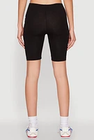 Womens Love Yourself Teddy Bear Biker Shorts, Black,