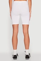 Womens Only One You Graphic Biker Shorts, White, Size XL