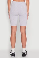 Womens Nope Not Today Graphic Biker Shorts, Grey, Size S